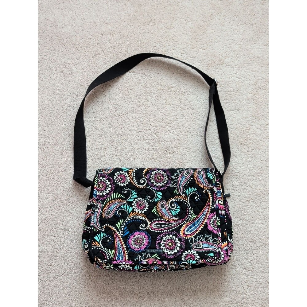Vera Bradley Laptop Messenger Bag In Bandana Swirl